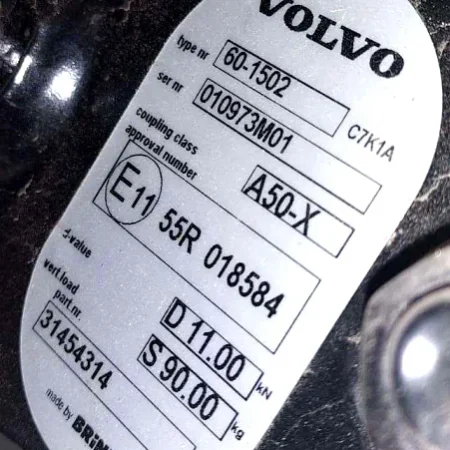 id de gancho de remolque para homologación