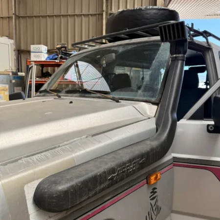 Detalle del snorkel instalado