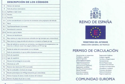 Permiso de circulacion anverso
