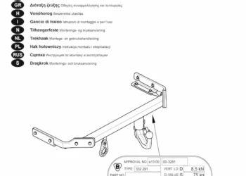 manual de instalacion gancho de remolque WESTFALIA E13 00 3281 NISSAN-1